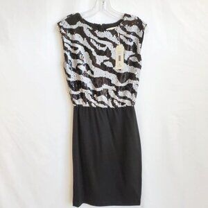Erin Fetherston Sequin Top Dress, Black/White
